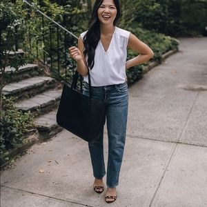 LOFT mid rise straight crop jeans NWT